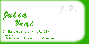 julia urai business card